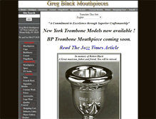 Tablet Screenshot of gregblackmouthpieces.com